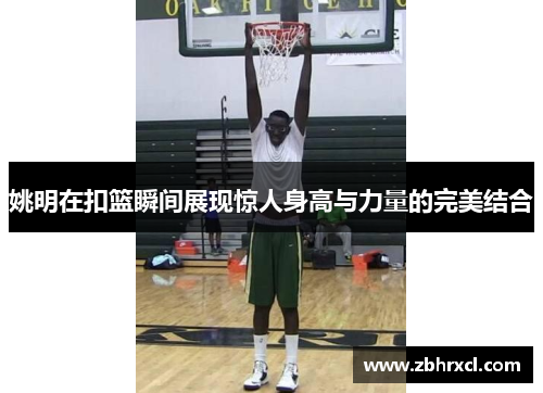 姚明在扣篮瞬间展现惊人身高与力量的完美结合
